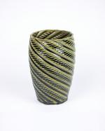 Green Twisting Textured Vase