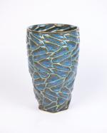 Cyan Round Vase